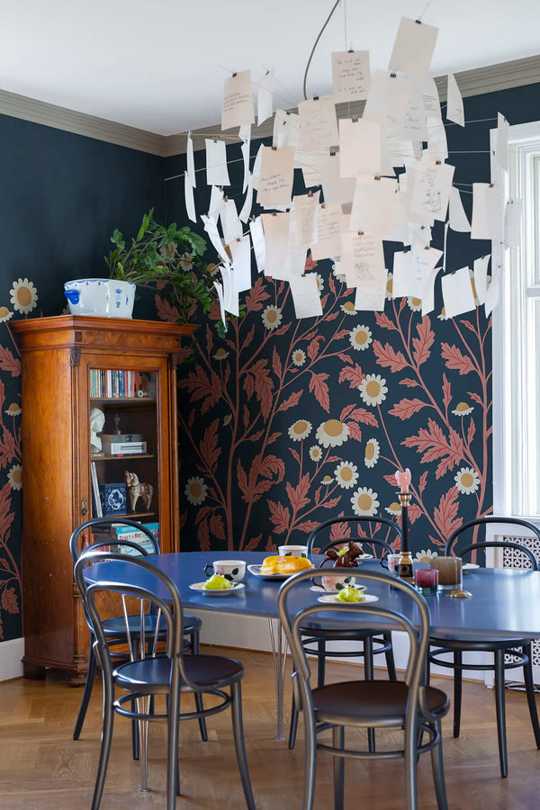 Chamomile, Midnight Wallcoverings | Rebel Walls