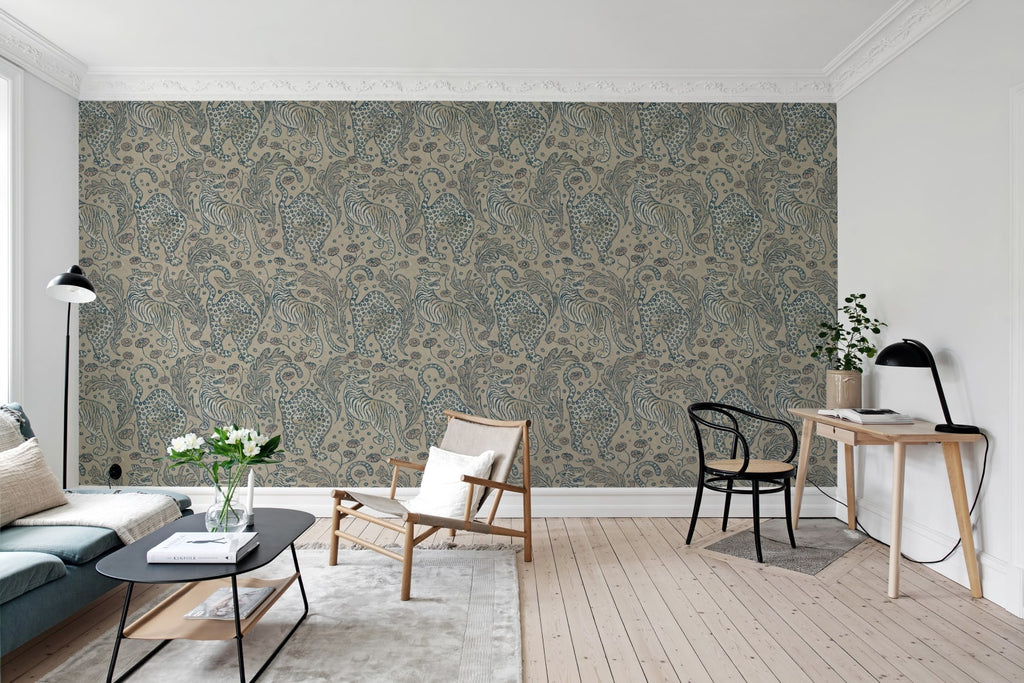 Bold Tigers, Sand Wallcoverings