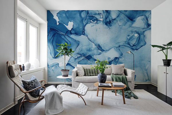 Blue Watercolors - Sapphire Blue | Rebel Walls