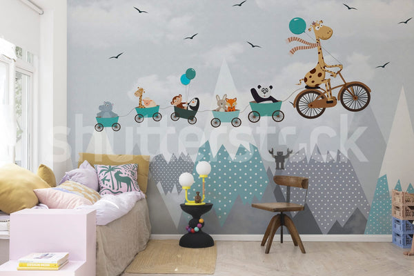 Over the Hills Light Gray | Rebel Walls