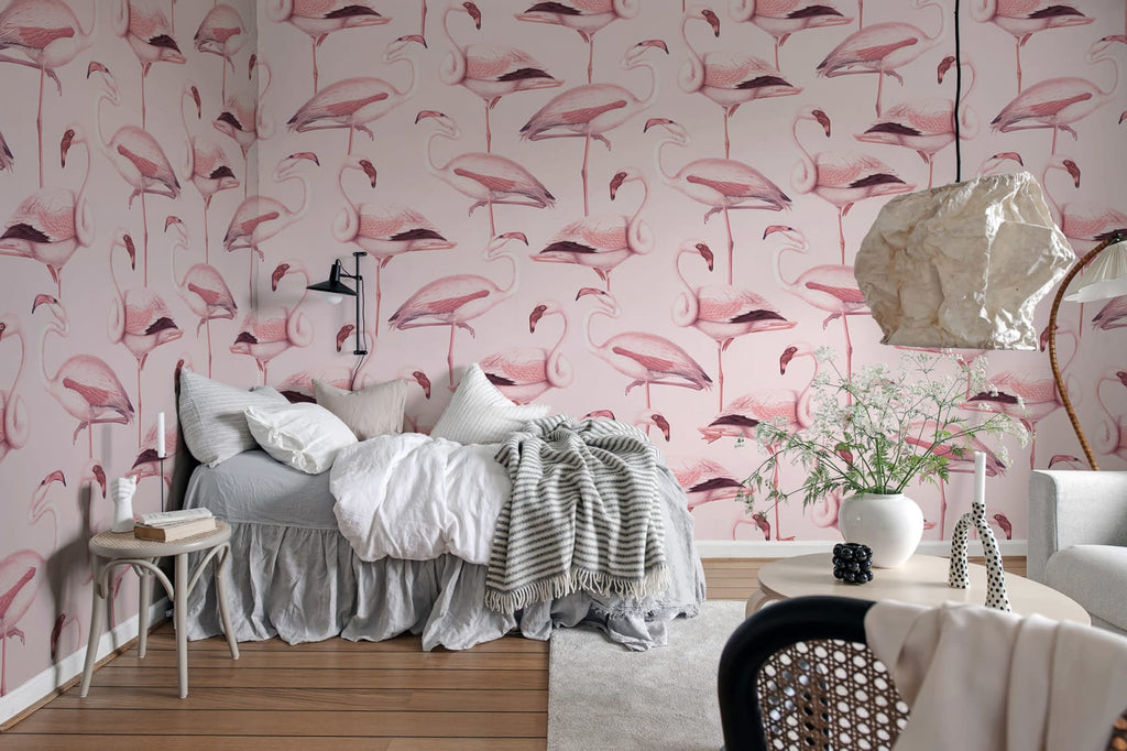 Flamingos, Bubblegum Wallcoverings