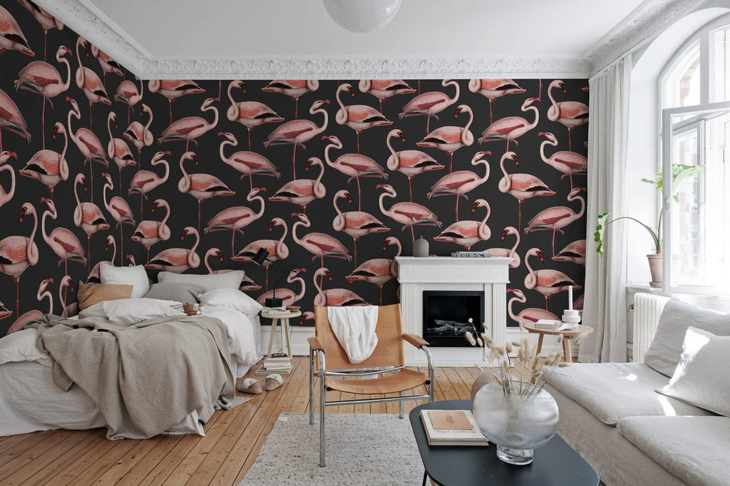 Flamingos, Liquorice Wallcoverings