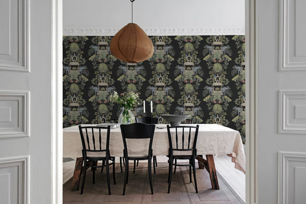 Elephant Castle, Black Wallcoverings | Rebel Walls