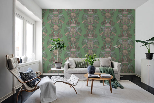 Elephant Castle, Green Wallcoverings | Rebel Walls