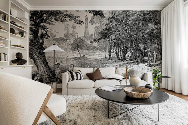 Big Toile - Charcoal On Cream | Rebel Walls