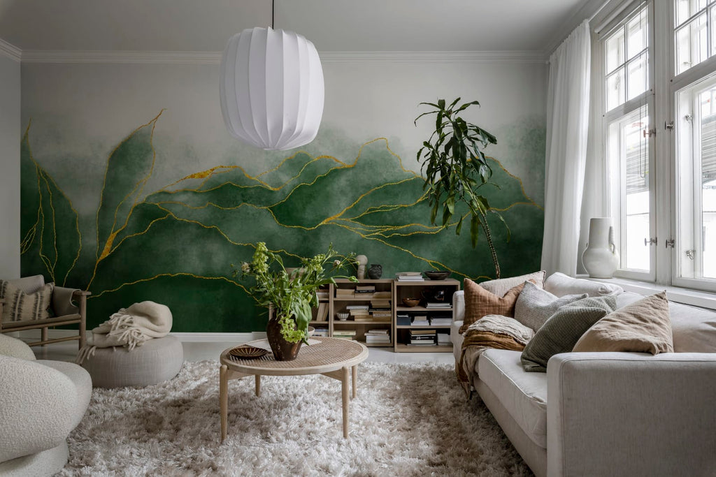 Emerald Leaves Wallcoverings
