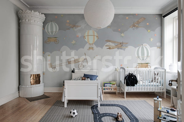 Up and Away Light Gray | Rebel Walls