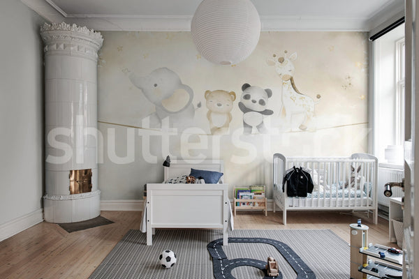 Baby Animals Beige | Rebel Walls