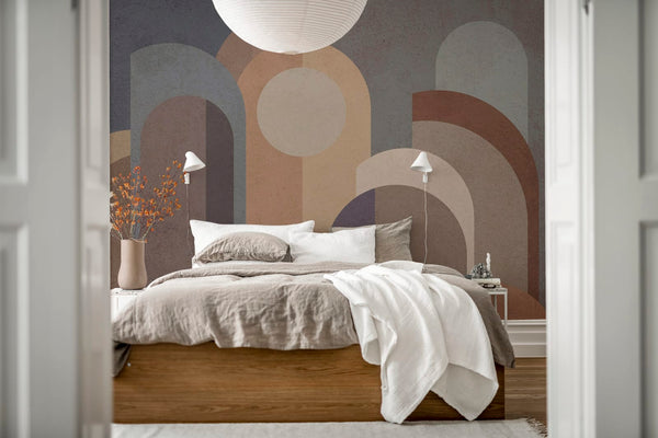 Deco Arches - Warm Taupe | Rebel Walls