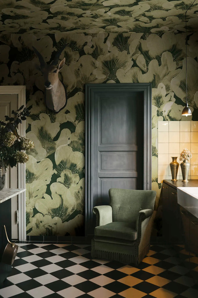 Corals, Green Wallcoverings