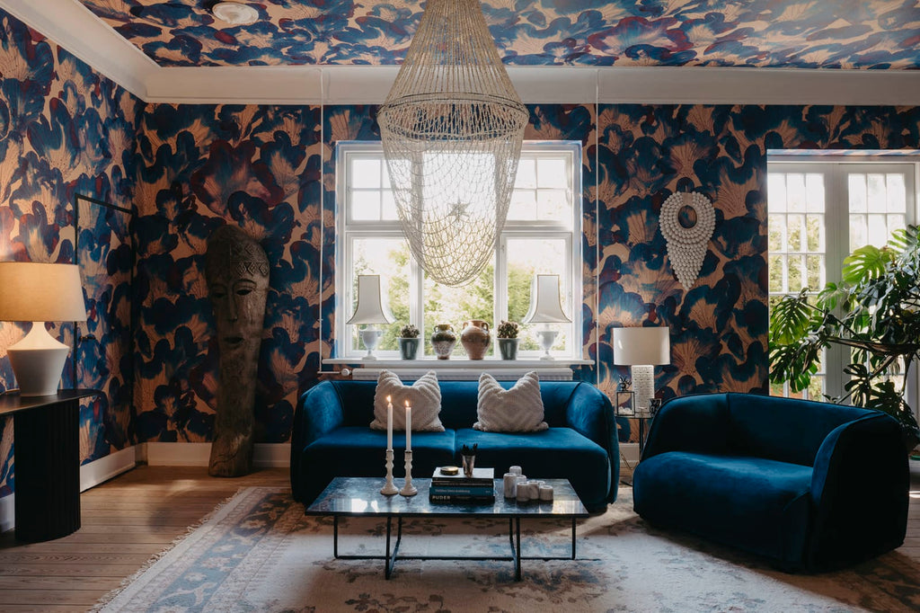 Corals, Blue Wallcoverings