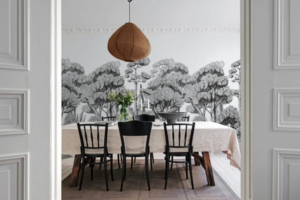 Forest Park, Graphite Wallcoverings | Rebel Walls