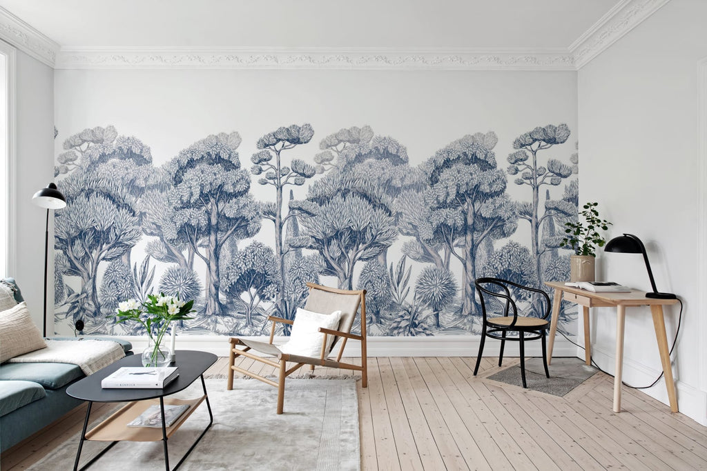 Forest Park, Blue Wallcoverings