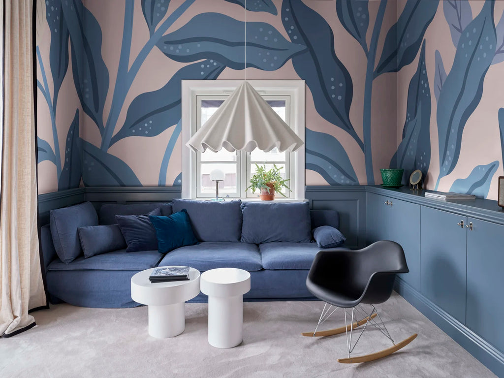 Cool Flora, Pink &amp; Blue Wallcoverings