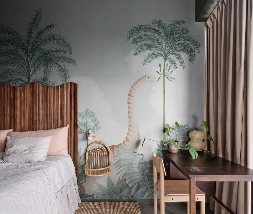 Dinosaur World, Gray Wallcoverings