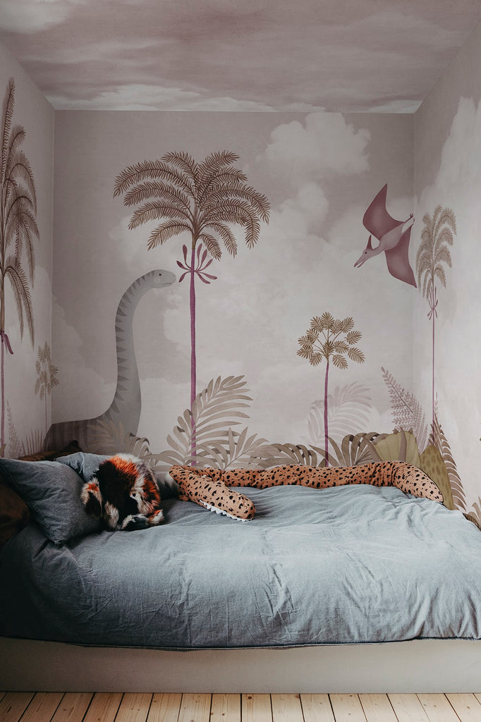Dinosaur World, Pink Wallcoverings
