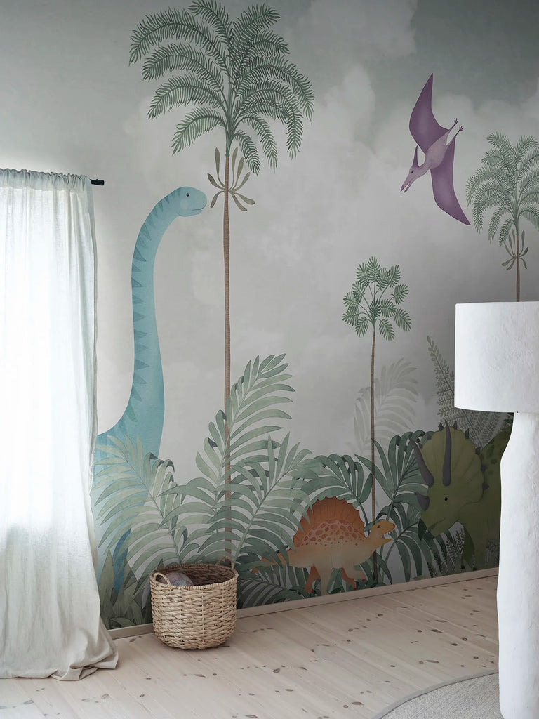 Dinosaur World, Light Green Wallcoverings