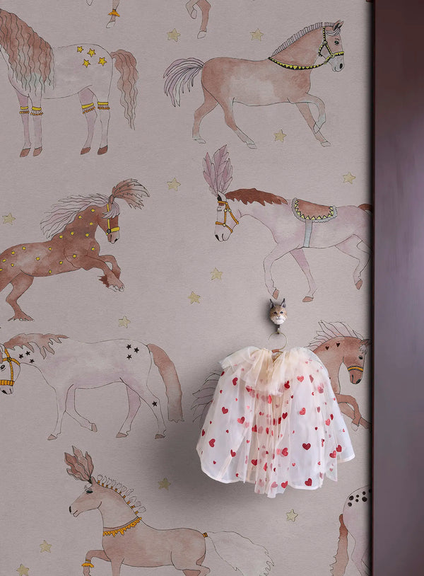 Circus Horses - Soft Pink | Rebel Walls