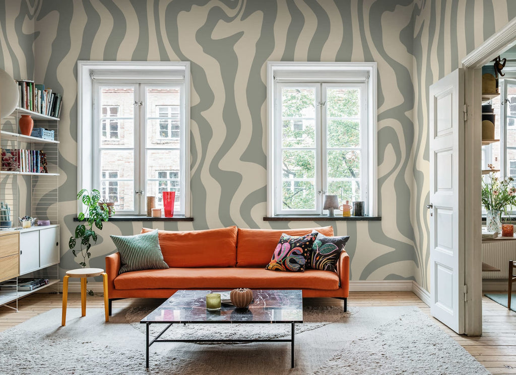 Dizzy, Gray Wallcoverings