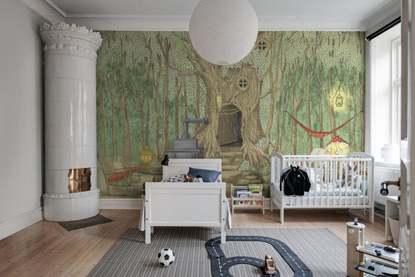 Fairy Tale, Forest Green Wallcoverings | Rebel Walls