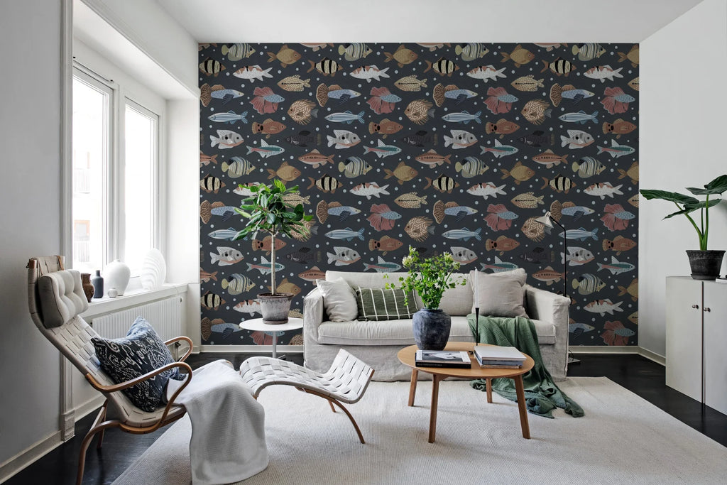 Fish Shoal, Night Wallcoverings