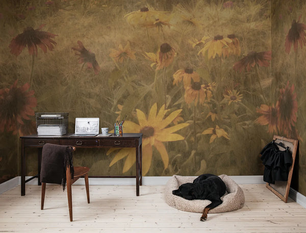 Dreamy Rudbeckia - Vintage | Rebel Walls