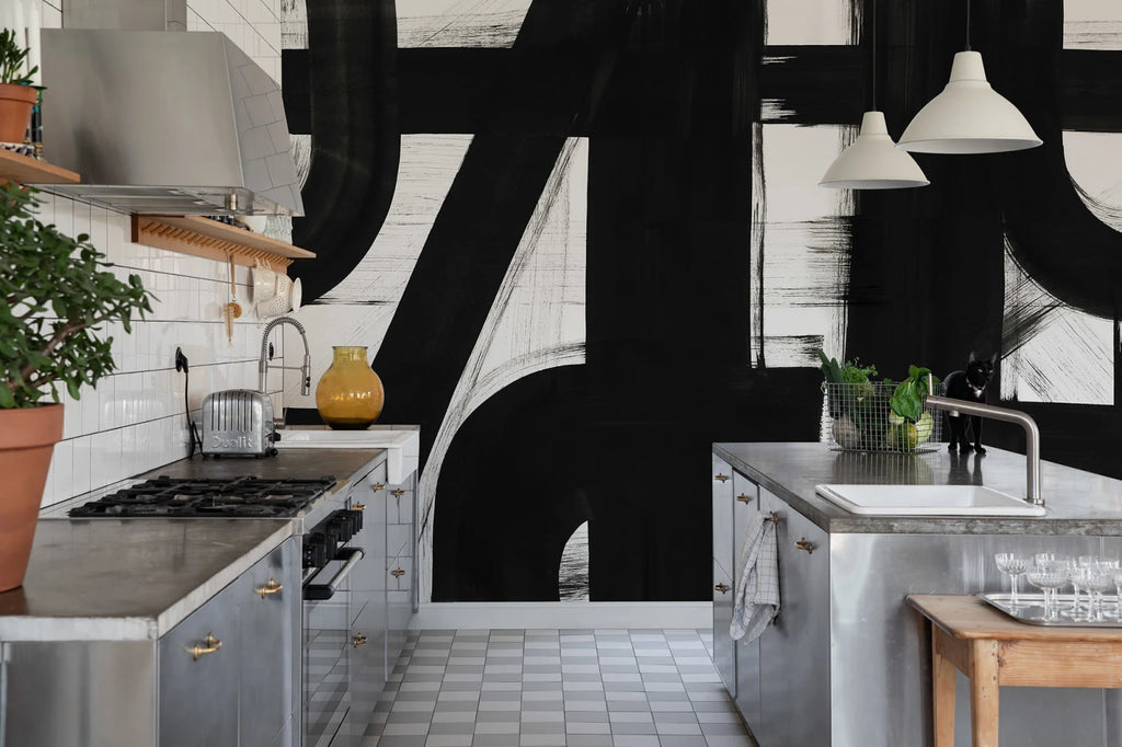 Bold Lines, Black &amp; White Wallcoverings