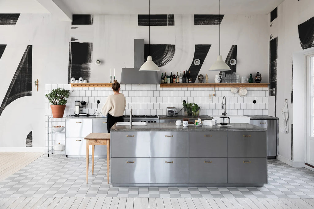 Bold Lines, Black Wallcoverings