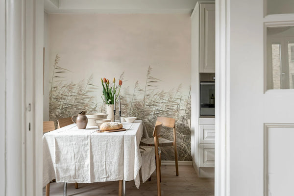 Dreamy Reed, Pink Wallcoverings | Rebel Walls