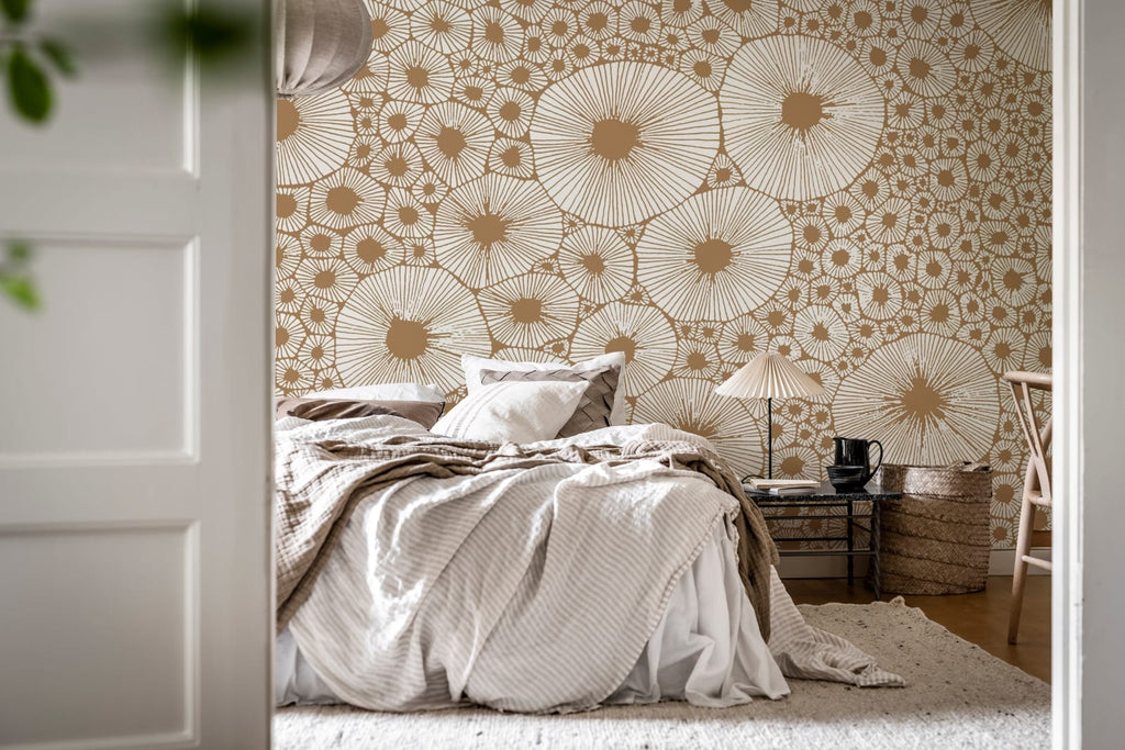 Bold Coral, Brown Wallcoverings