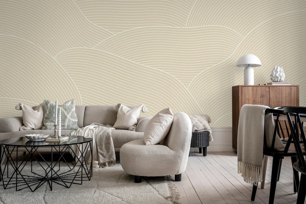 Drawn Hills, Beige Wallcoverings