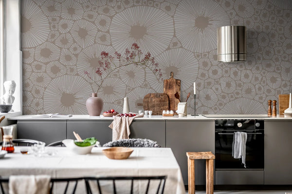 Bold Coral - Gray | Rebel Walls