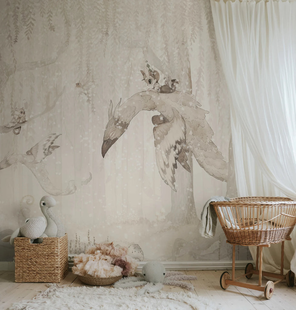 Dream Forest Boy, Off White Wallcoverings