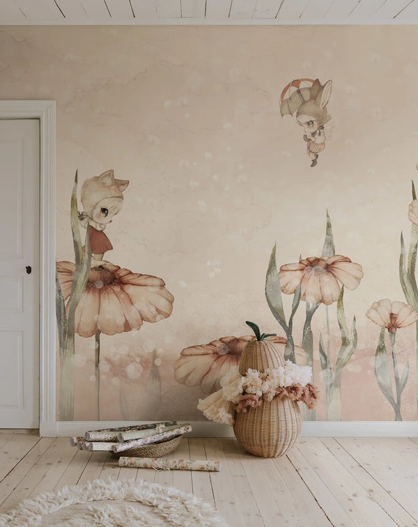 Bloomy Fields of Marion - Pink | Rebel Walls