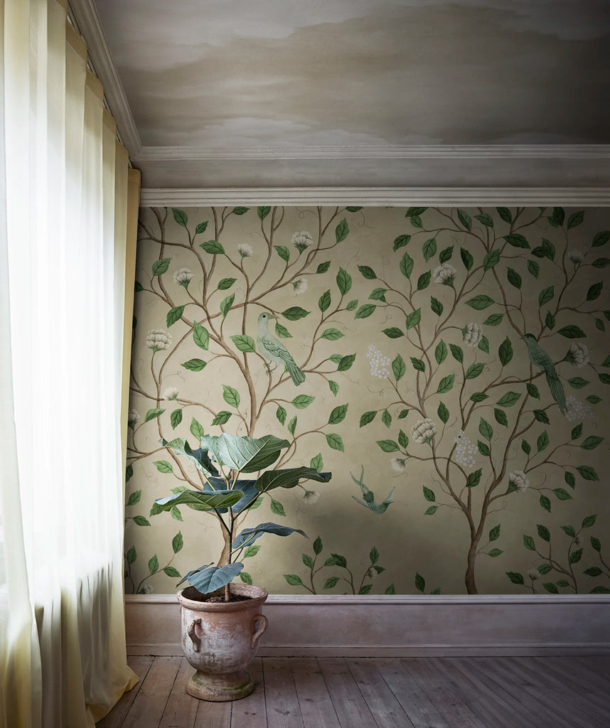Chinoiserie Dream, Beige Wallcoverings