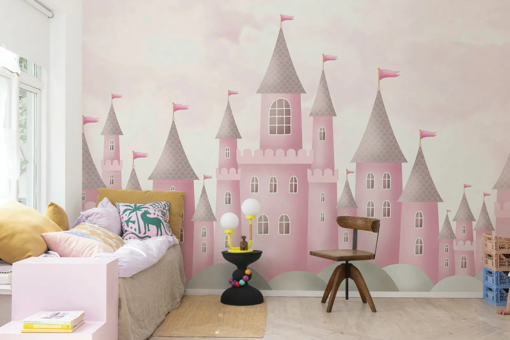 Castle Village, Pink Wallcoverings