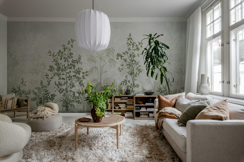 Chinoiserie Haze, Sage Green Wallcoverings