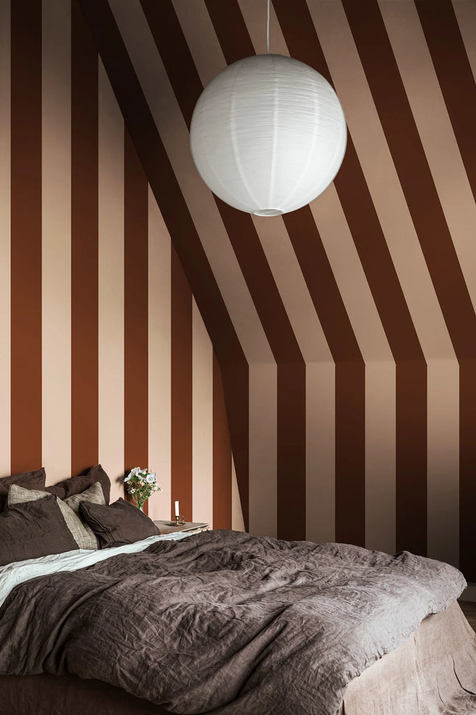Happy Stripes, Apricot Wallcoverings