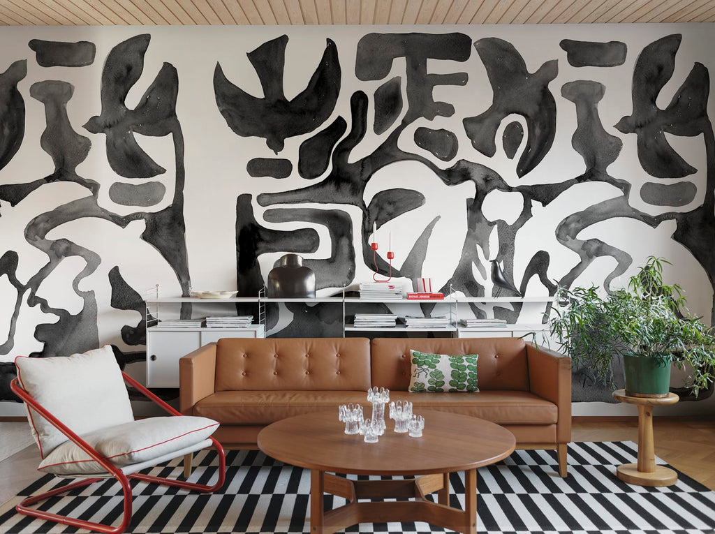 Harmony Forms, Black &amp; White Wallcoverings