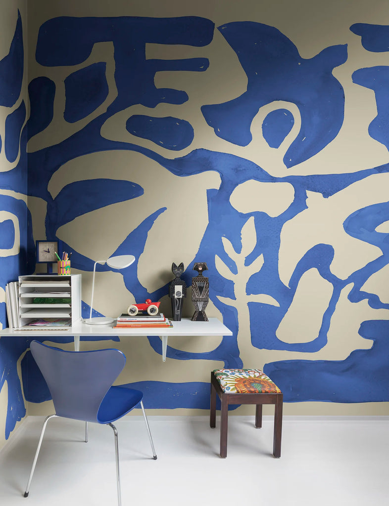 Harmony Forms, Blue Wallcoverings
