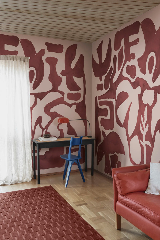Harmony Forms, Red &amp; Pink Wallcoverings