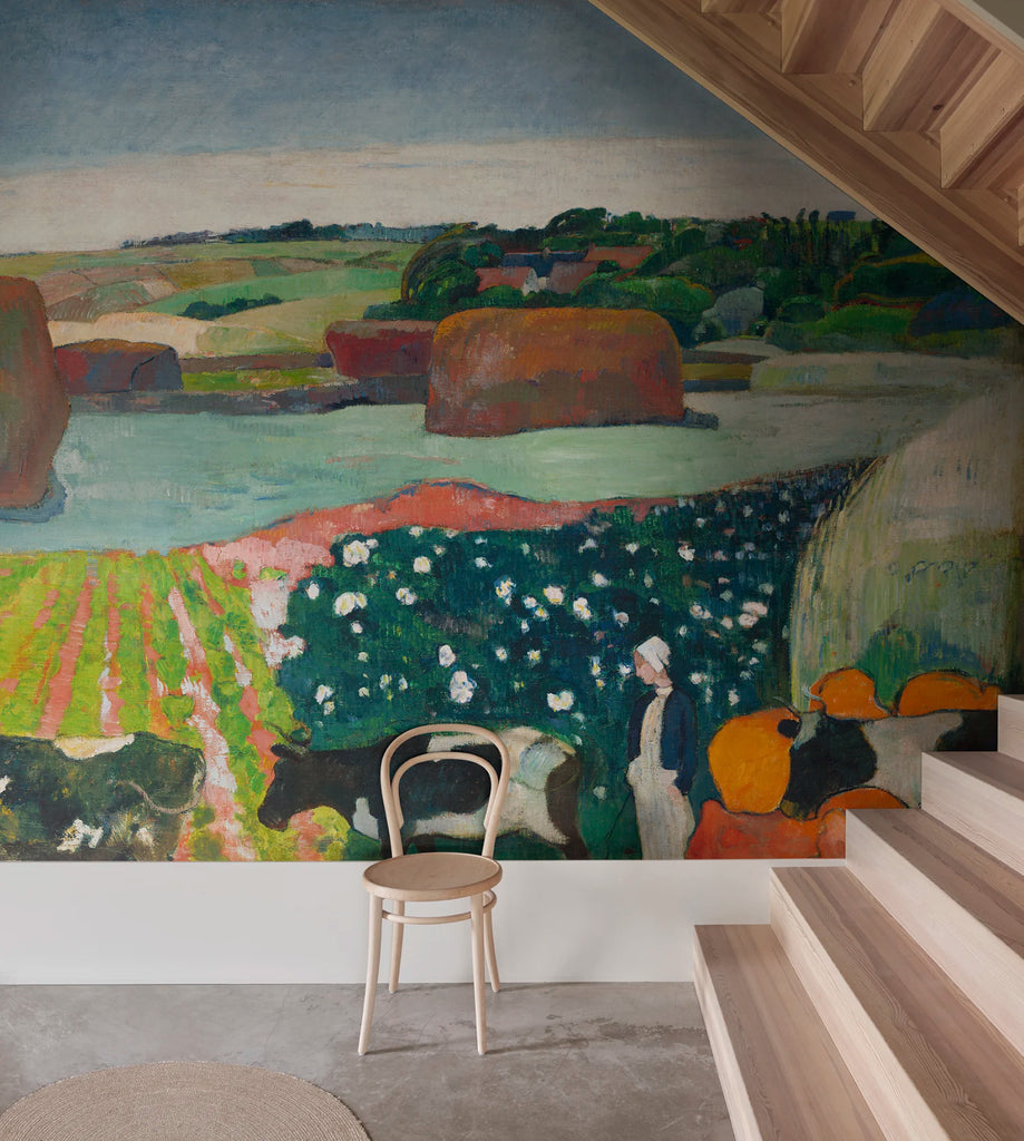 Haystacks in Brittany By Gauguin Wallcoverings
