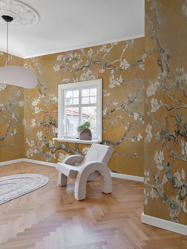 Almond Blossom - Orange | Rebel Walls