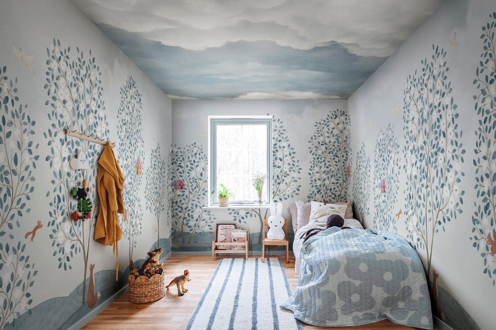 Happy Haven, Light Blue Wallcoverings