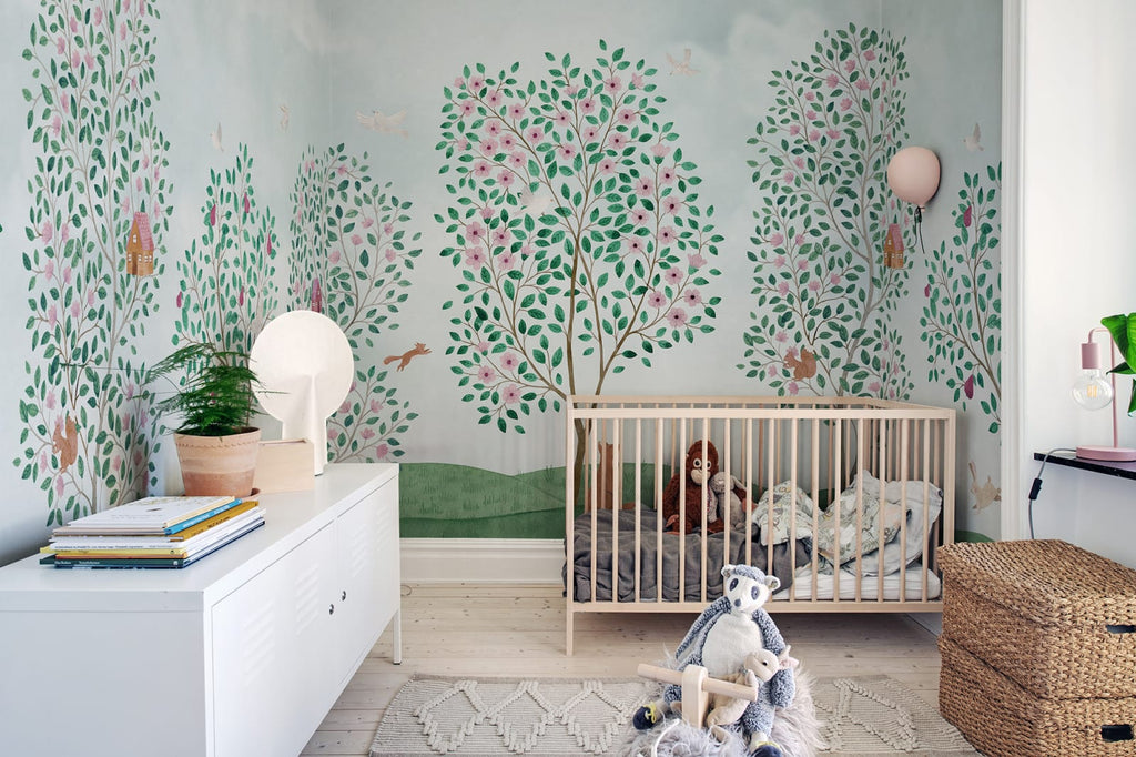 Happy Haven, Green Wallcoverings