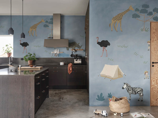 Animal Safari - Blue | Rebel Walls