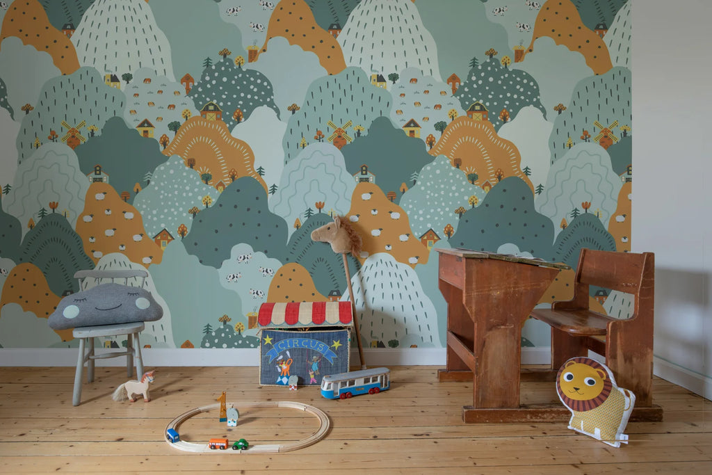 Happy Hillside, Multi Wallcoverings