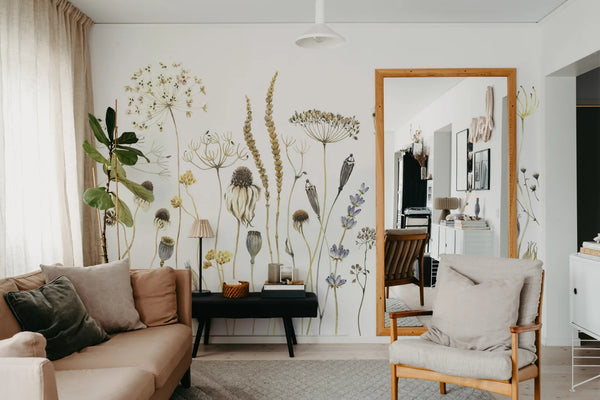 Dried Flower Meadow - Beige | Rebel Walls
