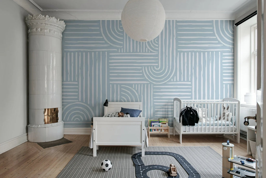Graphic Vaults, Blue Wallcoverings