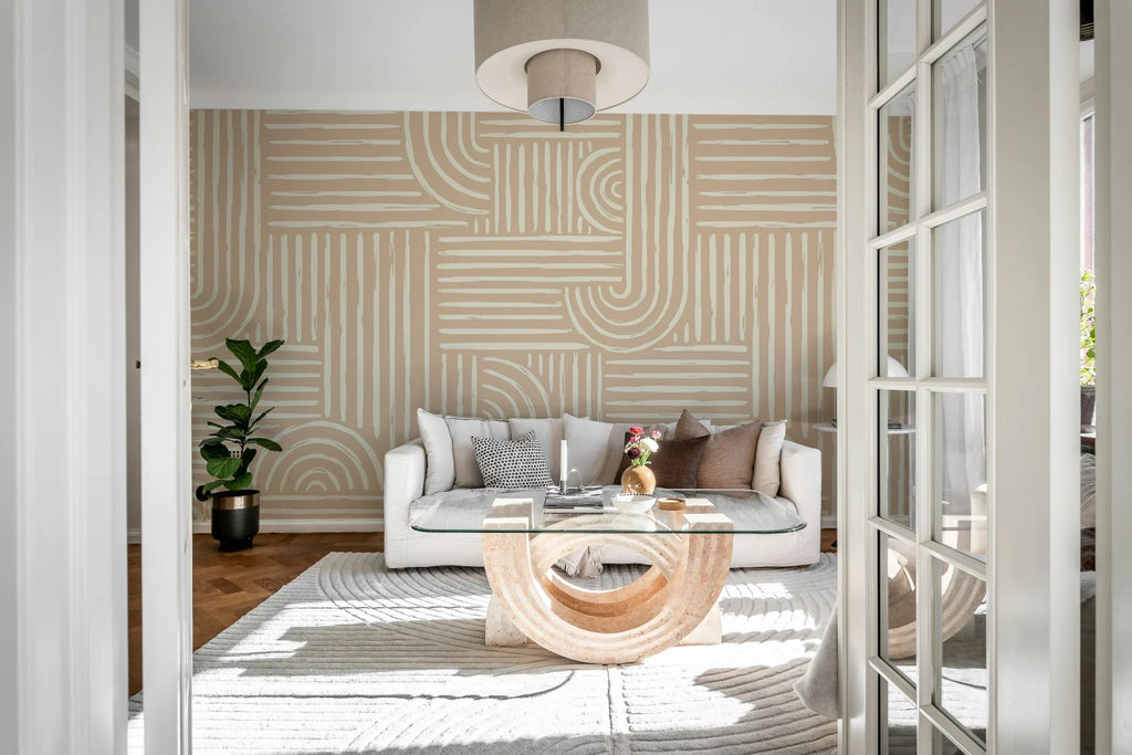 Graphic Vaults, Beige Wallcoverings